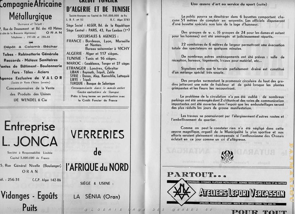 ORAN 5 MAI 1957 PLAQUETTE D INAUGURATION DU STADE MUNICIPAL  (6).jpg